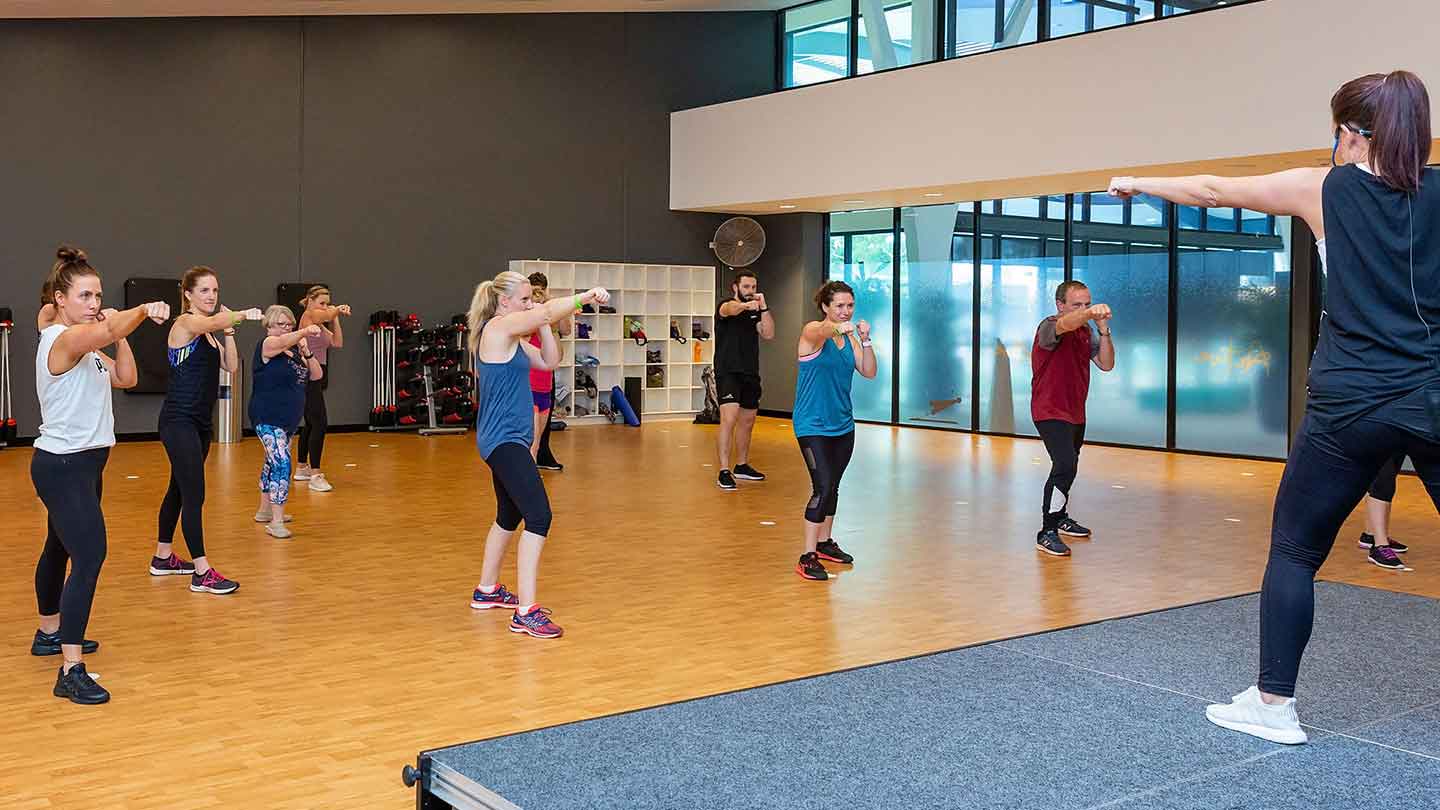 Group fitness session