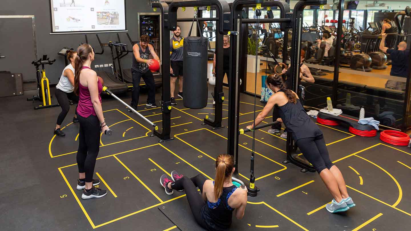 Group fitness session