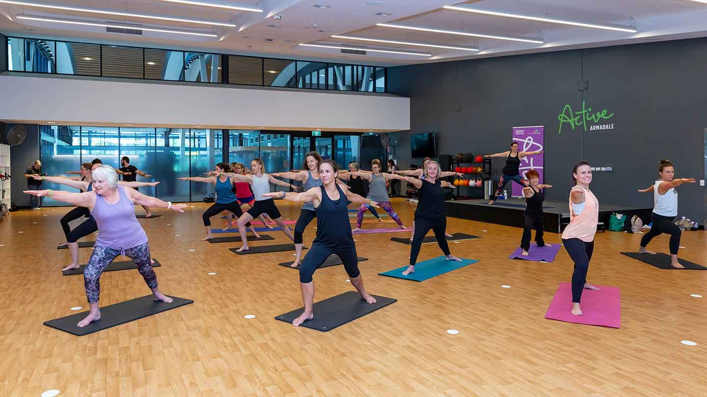 Group fitness session