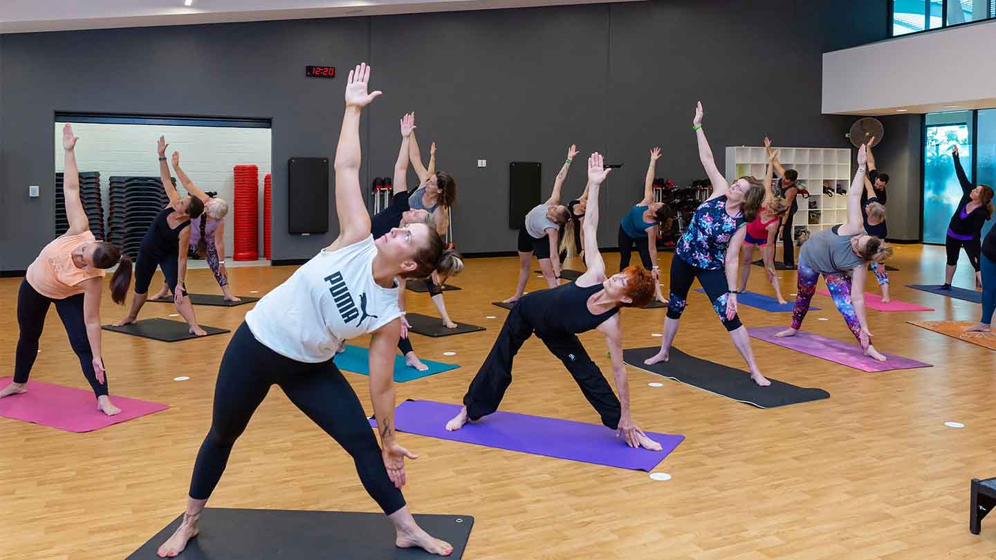Group fitness session