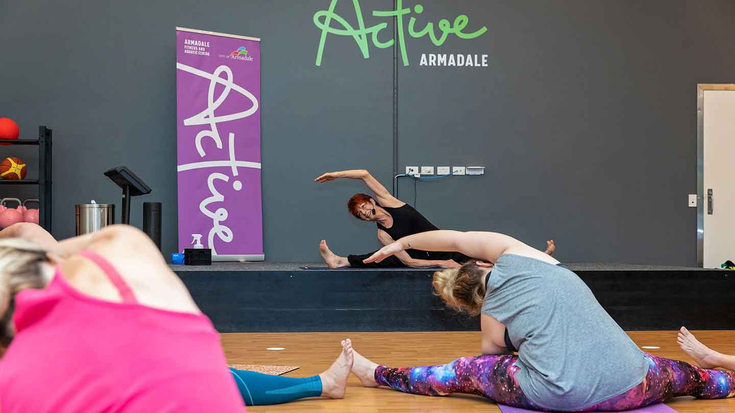 Group fitness session