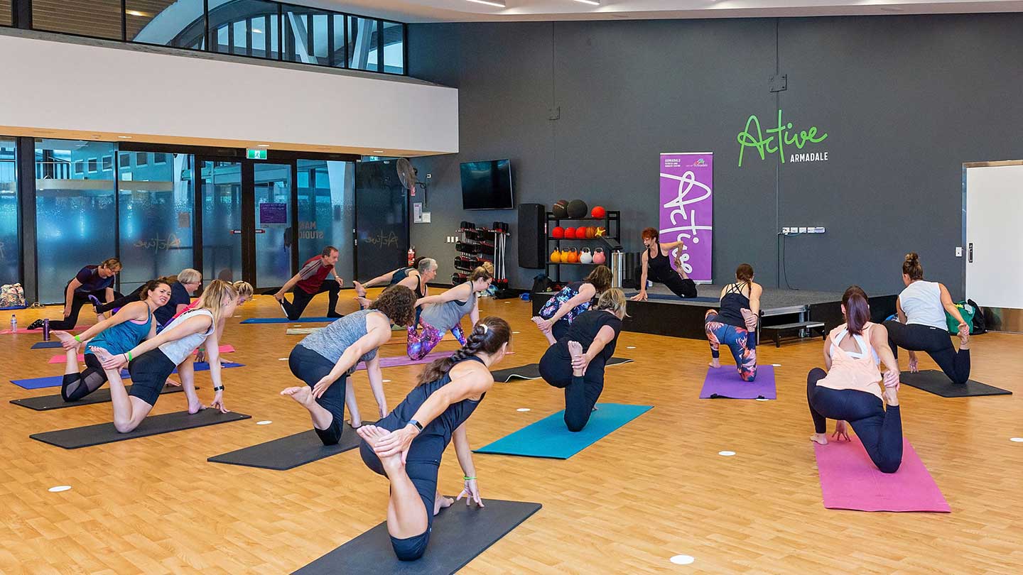 Group fitness session