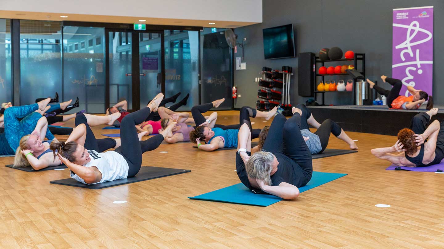 Group fitness session